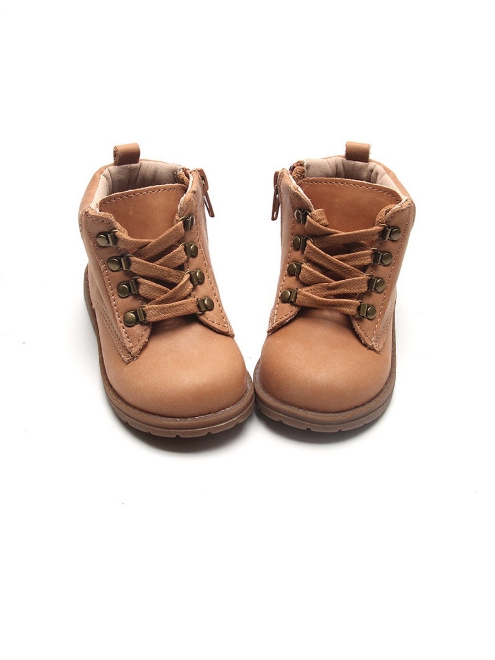 Consciously Baby Kids Lace-Up Combat Boots - Toddlers' Shoes in Sand